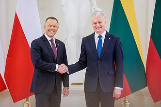 Lenkijos prezidentas Karolis Nawrockis vieši Vilniuje