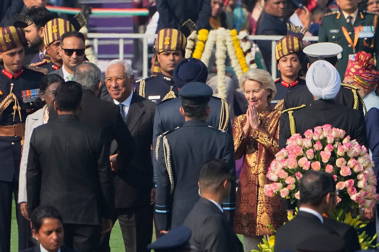 Antonio Costa ir Ursula von der Leyen Indijoje Antonio Costa ir Ursula von der Leyen Indijoje
