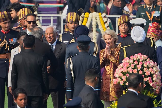 Antonio Costa ir Ursula von der Leyen Indijoje Antonio Costa ir Ursula von der Leyen Indijoje
