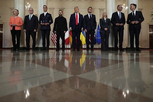 Donald Trump meets with the European leaders