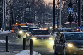 Extreme cold disrupted public transport in Vilnius