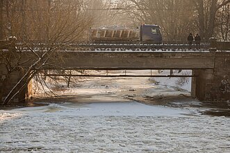 Frozen river
