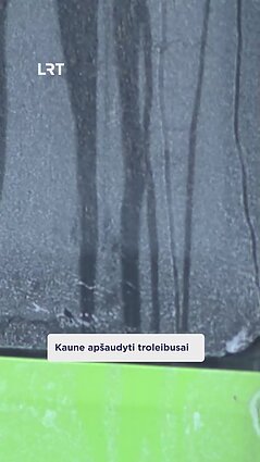 Kaune apšaudyti troleibusai