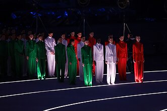Duoklė Giorgio Armani ir itališkai madai 2026 m. Milano ir Kortinos žiemos olimpinių žaidynių atidaryme Duoklė Giorgio Armani ir itališkai madai 2026 m. Milano ir Kortinos žiemos olimpinių žaidynių atidaryme
