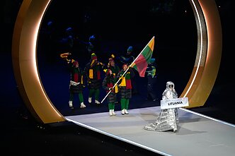 Lietuvos delegacija. 2026 m. Milano ir Kortinos žiemos olimpinių žaidynių atidarymo ceremonija Lietuvos delegacija. 2026 m. Milano ir Kortinos žiemos olimpinių žaidynių atidarymo ceremonija