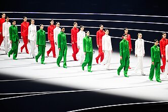 Duoklė Giorgio Armani ir itališkai madai 2026 m. Milano ir Kortinos žiemos olimpinių žaidynių atidaryme Duoklė Giorgio Armani ir itališkai madai 2026 m. Milano ir Kortinos žiemos olimpinių žaidynių atidaryme