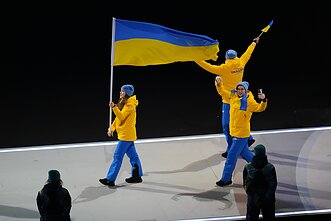 Ukrainos delegacija. 2026 m. Milano ir Kortinos žiemos olimpinių žaidynių atidarymo ceremonija Ukrainos delegacija. 2026 m. Milano ir Kortinos žiemos olimpinių žaidynių atidarymo ceremonija