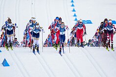 Moterų skiatlono startas