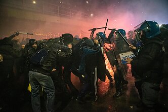 Protestas pireš olimpines žaidynes Milane Protestas pireš olimpines žaidynes Milane