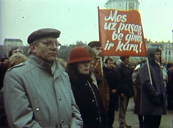 February 15, 1988, demonstration denouncing US imperalism. 