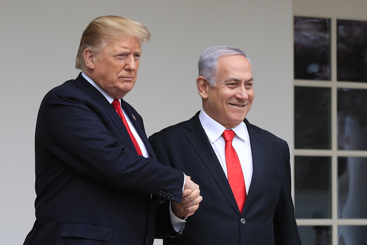 Donaldas Trumpas ir Benjaminas Netanyahu 