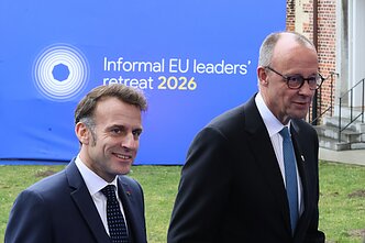 Emmanuelis Macronas ir Friedrichas Merzas Emmanuelis Macronas ir Friedrichas Merzas