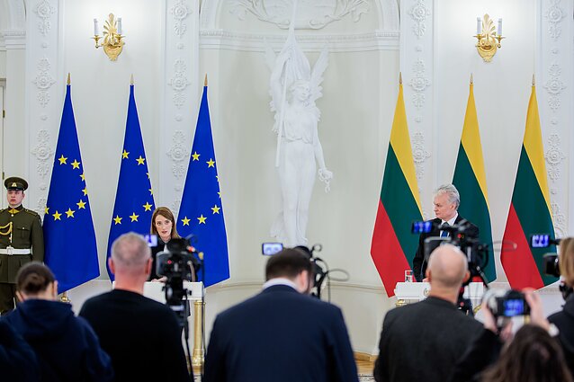 Robertos Metsolos ir Gitano Nausėdos spaudos konferencija