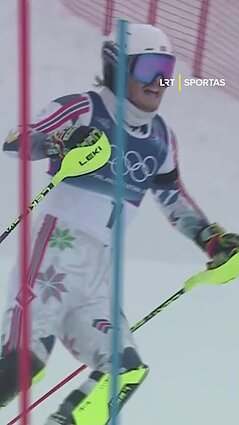 Slalomo rungtyje lyderiavęs norvegas McGrathas buvo diskvalifikuotas