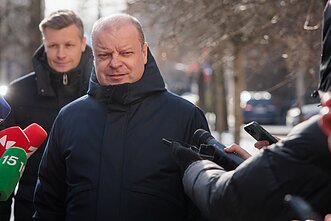 Saulius Skvernelis atvyko į apklausą STT