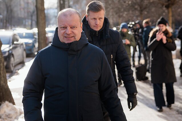 Saulius Skvernelis atvyko į apklausą STT