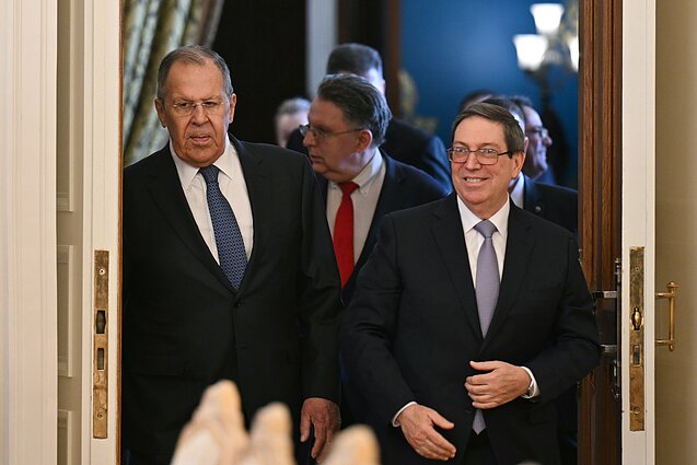 Sergejus Lavrovas ir Bruno Rodriguezas Sergejus Lavrovas ir Bruno Rodriguezas
