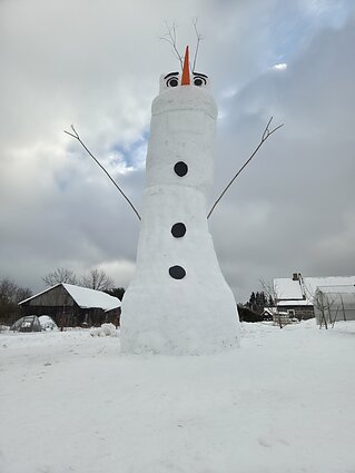 The giant snowman of Semeliškės