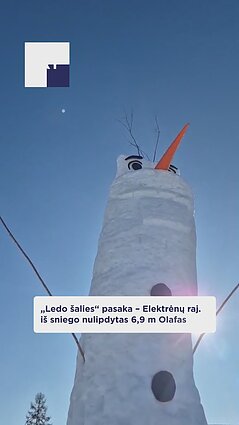 Šešiolikmetis iš Semeliškių pastatė aukščiausią Lietuvoje sniego senį!