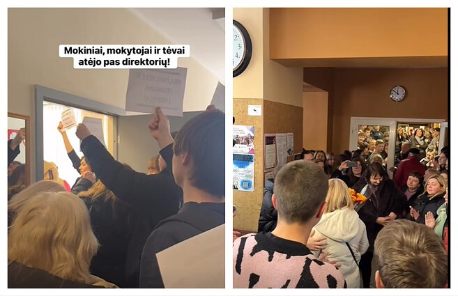 Alytuje surengta palaikymo akcija atleistai iš darbo mokytojai Alytuje surengta palaikymo akcija atleistai iš darbo mokytojai