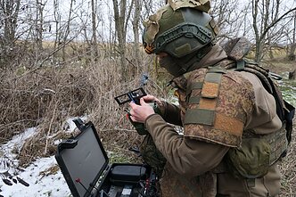 Rusijos pajėgų drono operatorius