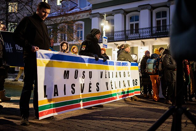 Minint Rusijos karo prieš Ukrainą metines – pilietinės visuomenės eitynės Vilniuje Minint Rusijos karo prieš Ukrainą metines – pilietinės visuomenės eitynės Vilniuje