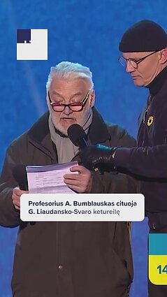 Profesorius A. Bumblauskas cituoja G. Liaudansko-Svaro ketureilę