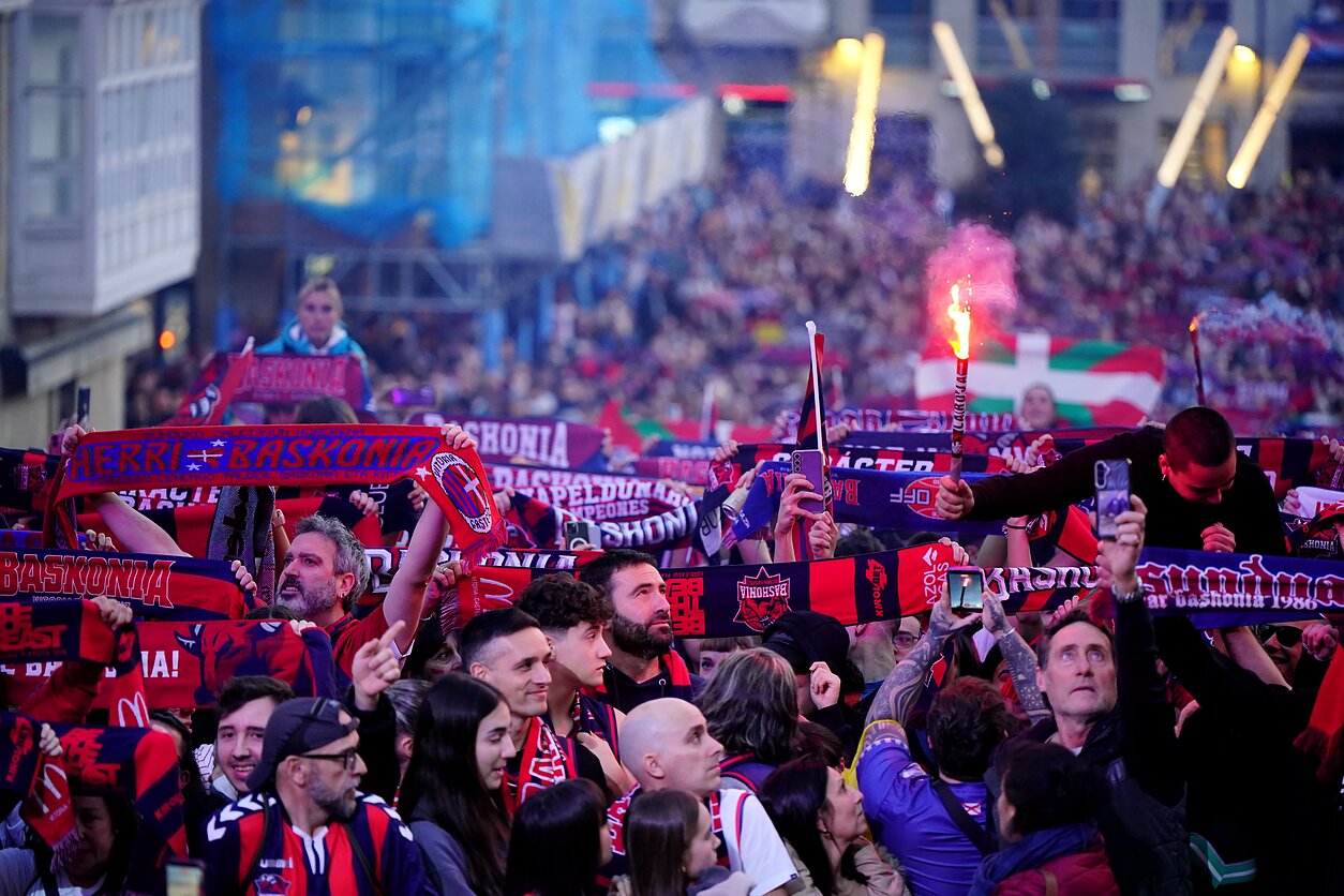 „Baskonia“ sutikimas po iškovotos Karaliaus taurės