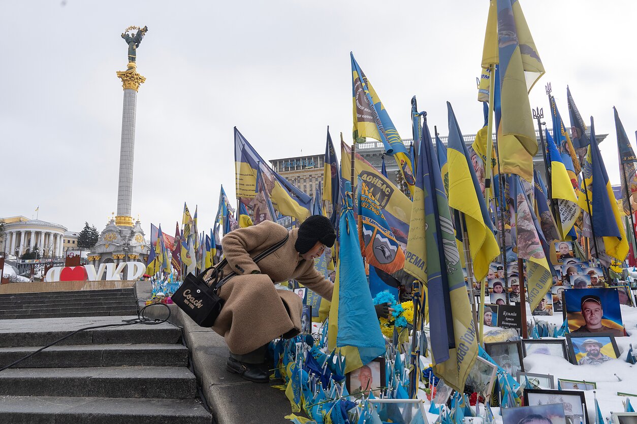 War anniversary marked in Kyiv, Ukraine War anniversary marked in Kyiv, Ukraine