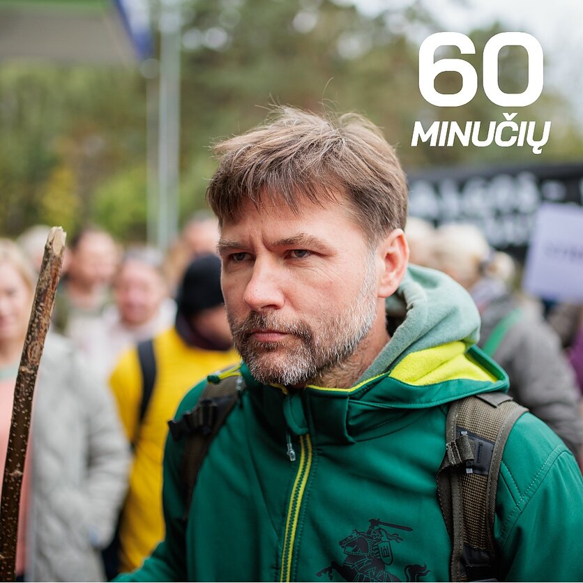 J. Stacevičiaus / LRT nuotr., Streikuojantys mokytojai pėsčiomis atkeliavo į Vilnių