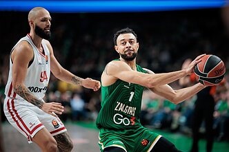 Nigelis Williamsas-Gossas, Evanas Fournier. Eurolyga: Kauno „Žalgiris“ – Pirėjo „Olympiakos“ Nigelis Williamsas-Gossas, Evanas Fournier. Eurolyga: Kauno „Žalgiris“ – Pirėjo „Olympiakos“