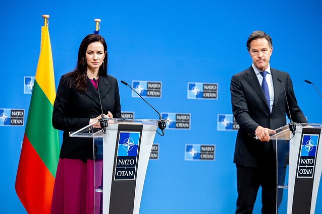 Lithuanian Prime Minister Inga Ruginienė, NATO Secretary General Mark Rutte