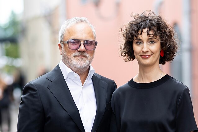 Giedrius Savickas su žmona Agata