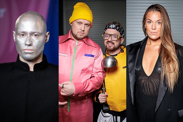 Po generalinės EUROVIZIJA.LT repeticijos. Lion Ceccah, Nøra Blu, „Black Biceps“