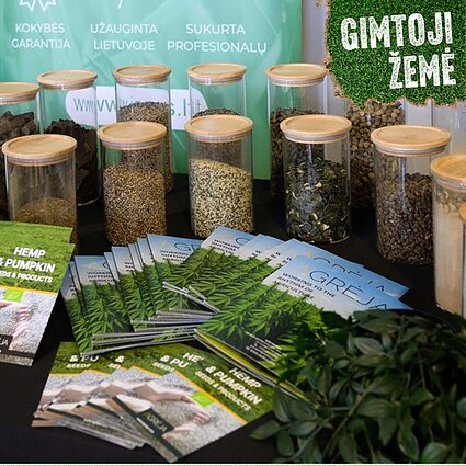 Lietuviški gaminiai iš pluoštinių kanapių sėklų