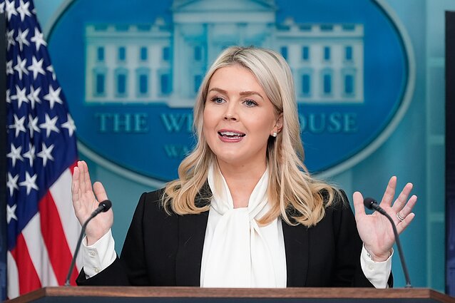  Baltųjų rūmų spaudos sekretorė Karoline Leavitt