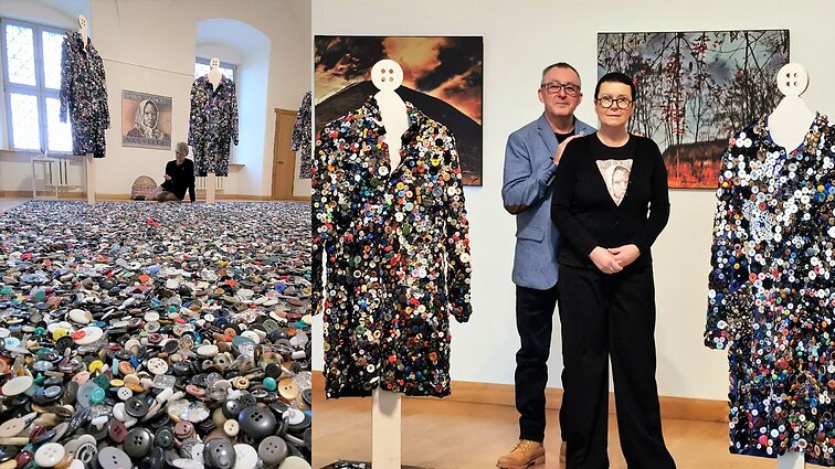 1,3 mln. sagų parodą apie emigraciją po Lietuvą vežiojanti menininkė: sveria 0,5 tonos