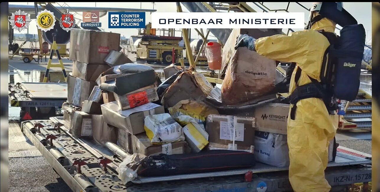 Lithuanian prosecutors have charged five men in a terrorism investigation involving incendiary devices sent through parcel delivery companies