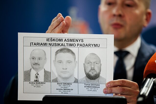 Ieškomi asmenys: Andrej Baburov, Danil Gromov, Tomas Dovgan Stabačinskas