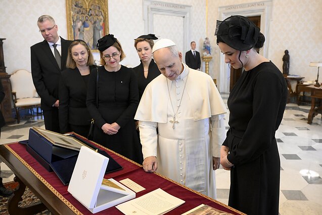 Premjerė I. Ruginienė dalyvavo audiencijoje pas Popiežių Leoną XIV