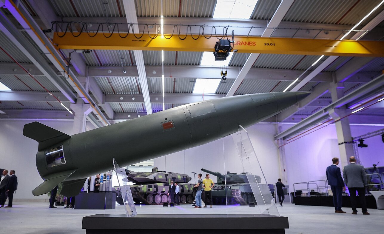 ATACMS rocket on display in Unterluess, northern Germany