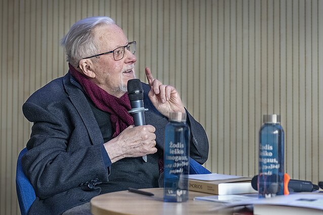 Vytautas Landsbergis at 2026 Vilnius Book Fair