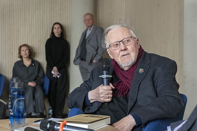 Vytautas Landsbergis at 2026 Vilnius Book Fair