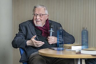 Vytautas Landsbergis at 2026 Vilnius Book Fair