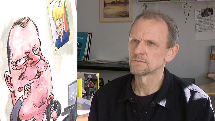 Karikatūristo dirbtuvėse – ir politikų, ir kasdienių praeivių portretai
