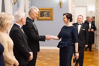 Valstybinė vakarienė LR prezidentūroje; Gitanas Nausėda, Inga Ruginienė Valstybinė vakarienė LR prezidentūroje; Gitanas Nausėda, Inga Ruginienė