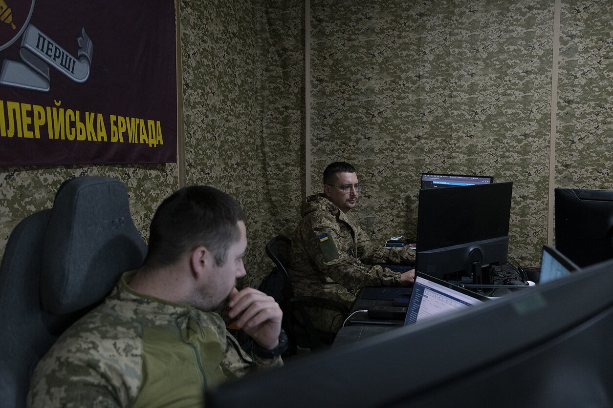 Inside a command centre.