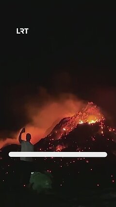 Eglės apsilankymas prie netikėtai išsiveržusio ugnikalnio Etiopijoje