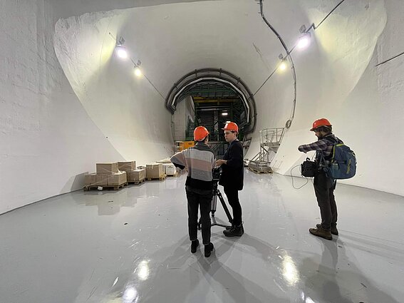 Aistė, Vytautas ir Ignas CERN`e Šveicarijoje