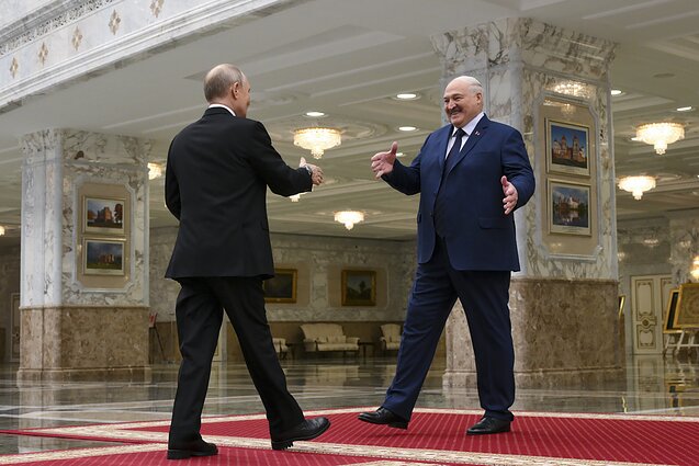 Vladimiras Putinas ir Aliaksandras Lukašenka